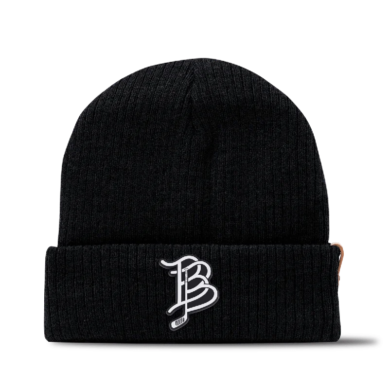 Canvas baseball cap for long-lasting wear -BB Hockey Cutout PVC Essential Beanie