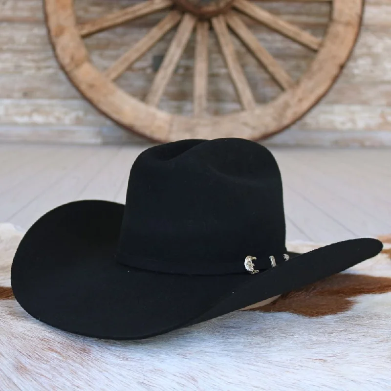 Handmade wool felt hat for artisan appeal -Ariat 3X Black Wool Cowboy Hat - Spur