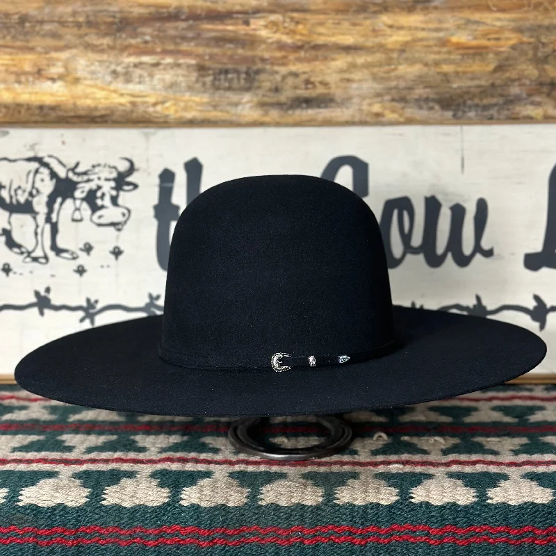 Large-brim cowboy hats for women with high-quality materials for practical use -Rodeo King 7X 5" Brim | Black