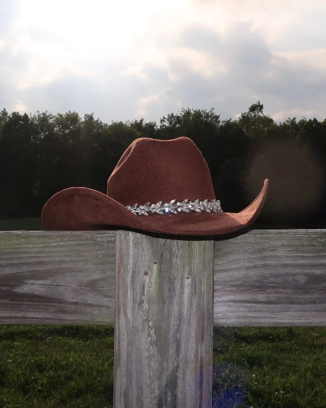 Classic cowboy hats with leather straps for women for a western-inspired, rugged look -KELSEA