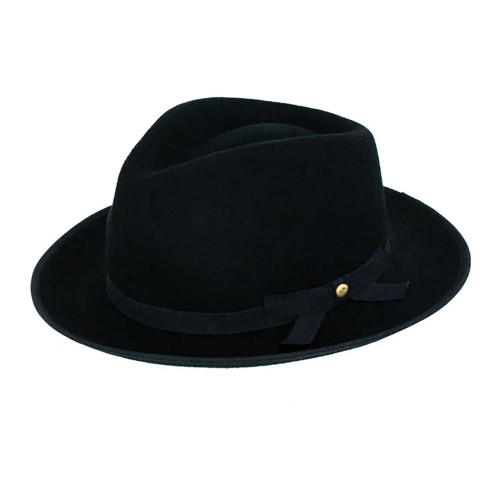 Cowboy hats for men with reinforced crowns for lasting durability and comfort -Peter Grimm Halen - Wool Felt Fedora Hat