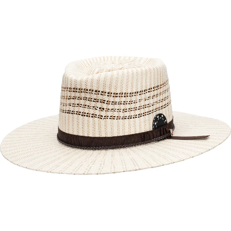 Stylish wool fedora hats for men with narrow brims for contemporary flair -Biltmore Diamond Bangora Double Diamond Crown Straw Fedora