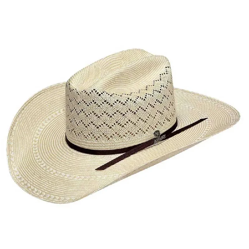 Durable cowboy hats for men with weather-resistant finishes for outdoor wear -Ariat Cattleman (A73122) - (20X) Shantung Straw Cowboy Hat