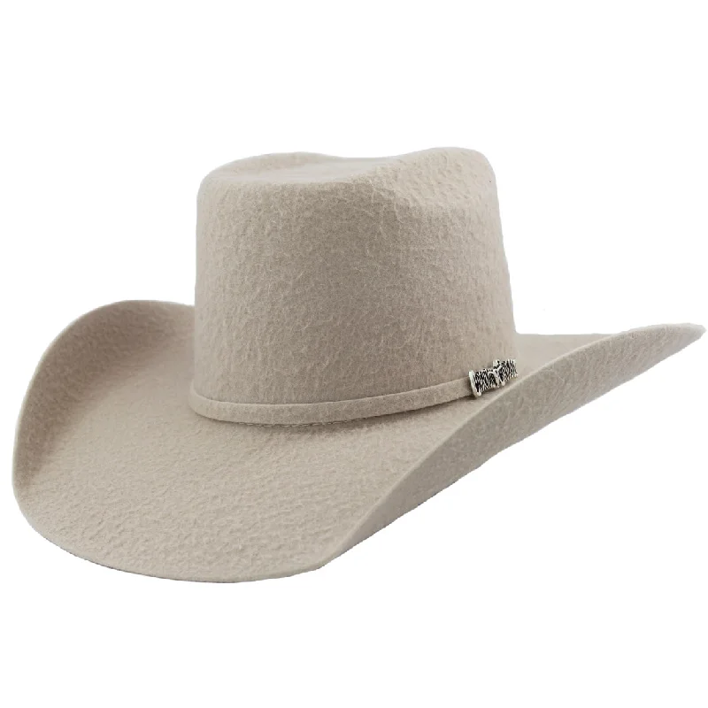 Authentic cowboy hats with feather accents for a bold and distinctive look -Vakero Grizzly Cowboy Hat Silver Belly