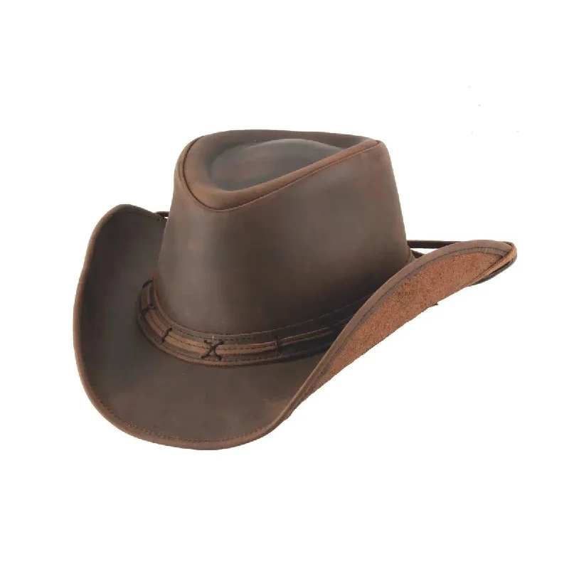 Vintage-inspired straw cowboy hats for men with wide brims and decorative bands -Bullhide Horsham - Leather Cowboy Hat