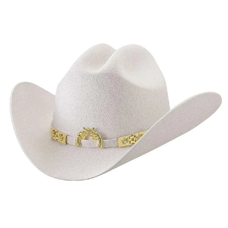 Elegant cowboy hats for men with beaded bands and native-inspired designs -Bullhide El Pedero - (6x) Wool Felt Cowboy Hat