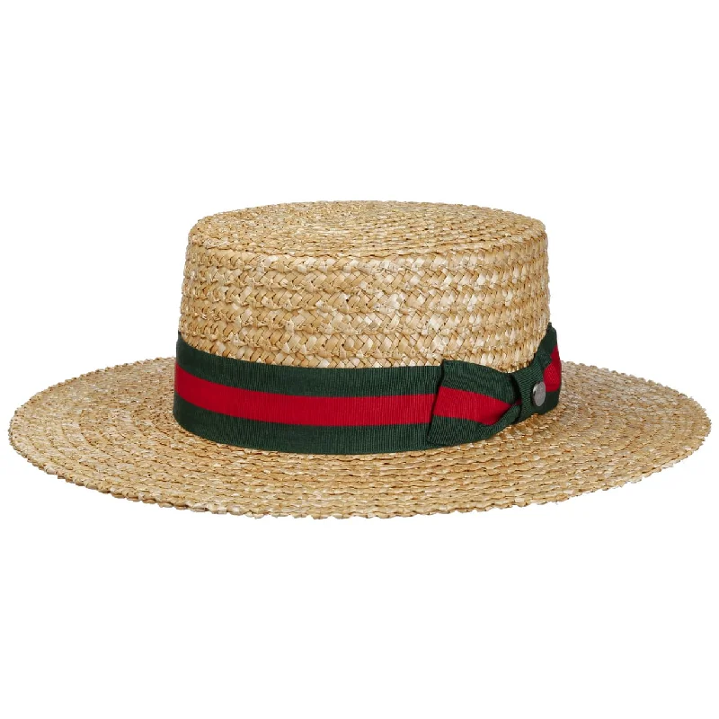 Vintage straw hat for men with classic charm and retro appeal -Boater Wheat Straw Hat by Lierys