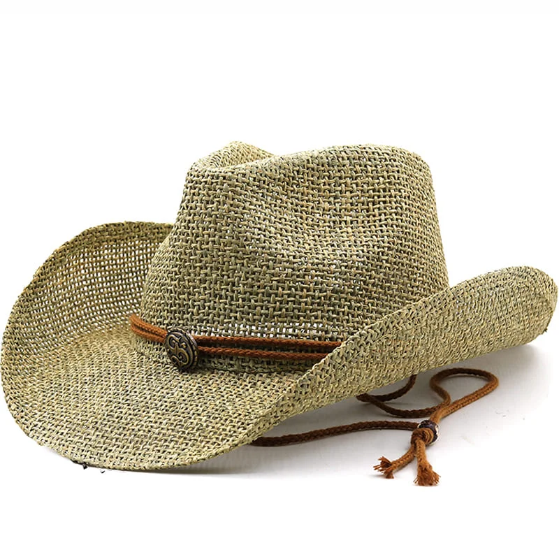 Cowboy hats for men with rough leather bands for a rugged, earthy appeal -Ventura Straw Cowboy Hat