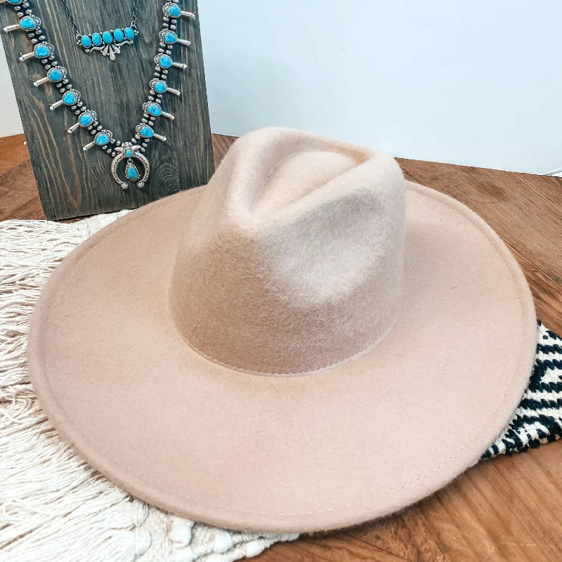 Lightweight wool felt hat for travel ease -Amarillo Sky Classic Rancher Felt Hat in Beige