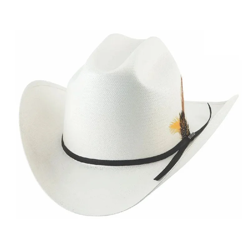 Cowboy hats for women with embroidered motifs and gemstone bands for a stylish look -Bullhide El Rancheron - (100x) Shantung Panama Cowboy Hat