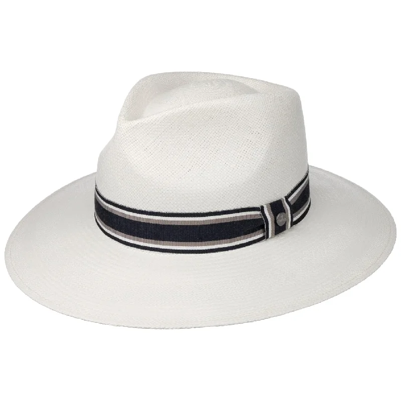 Handmade straw fedora hat for men with a classic, sophisticated style -Broad Brim Panama Hat by Lierys