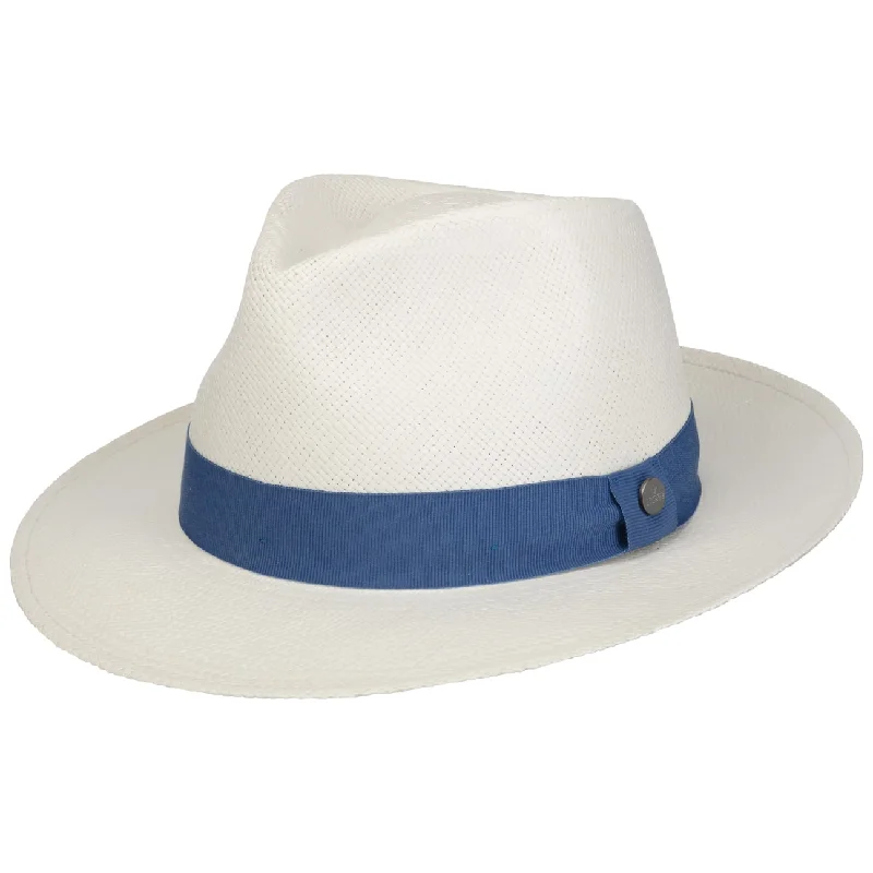 Handmade straw fedora hat for men with a classic, sophisticated style -Lendamo Panama Hat by Lierys