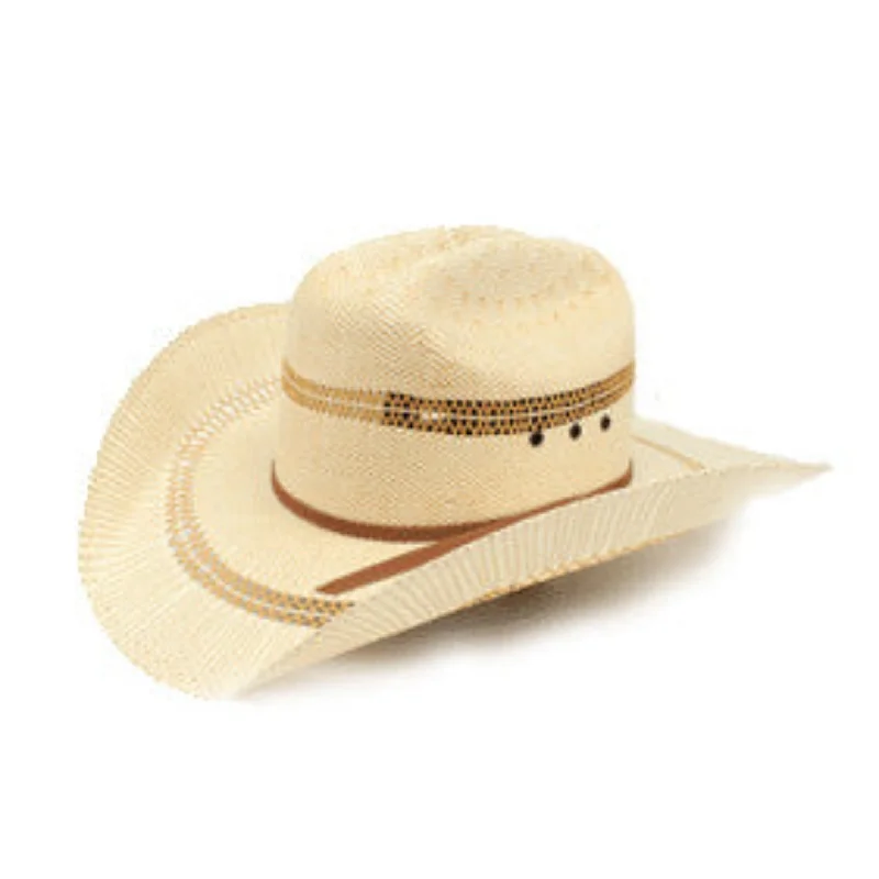 Cute straw hat for women with bow detail and soft, summery look -Ariat Barn Tone Weave Straw Hat