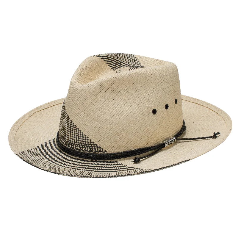 Fashion-forward fedora hats for men with metallic finishes for modern style -Stetson Zenith Panama Straw Fedora