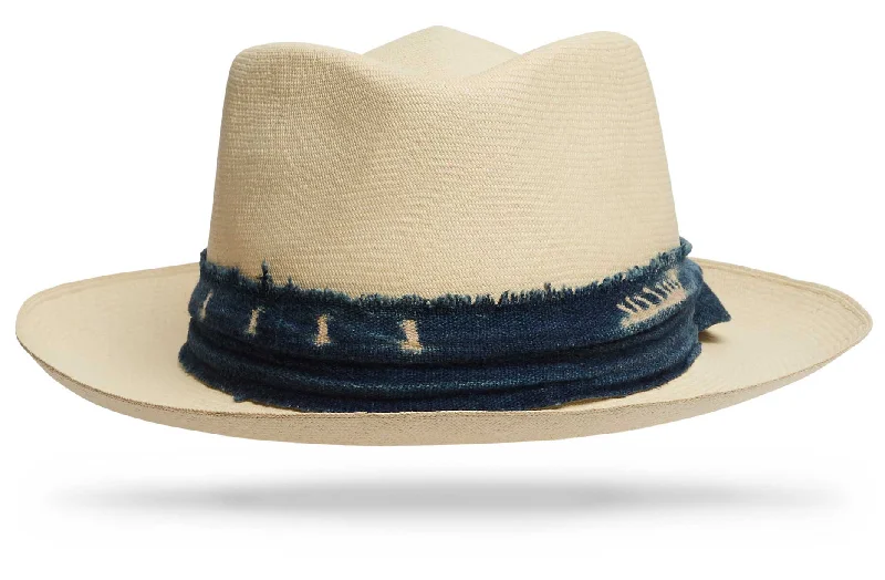 Elegant straw hat for women with ribbon detail and graceful finish -Samui