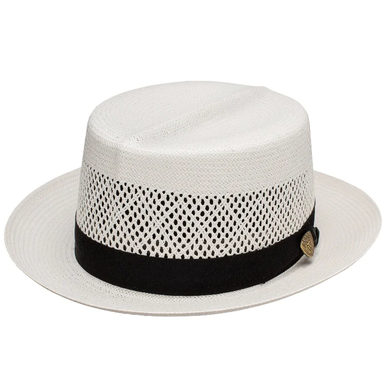 High-quality wool fedora hats for men with structured design for a sharp look -Dobbs Optimo (Vented) Vented Milan Straw Optimo Fedora