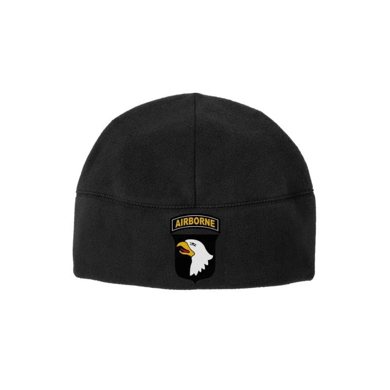 Soft cap for sensitive scalp comfort -101st Airborne Soft Fleece Beanie