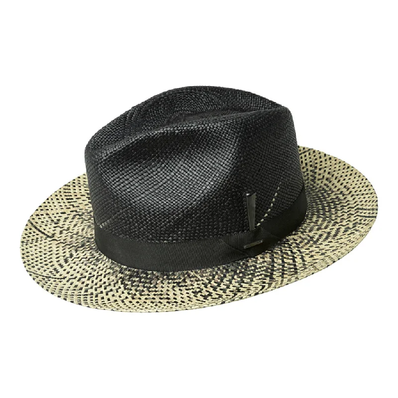 Casual fedora hats for women with soft felt material for everyday wear -Bailey Warlick Genuine Panama Pinch Front Straw Fedora