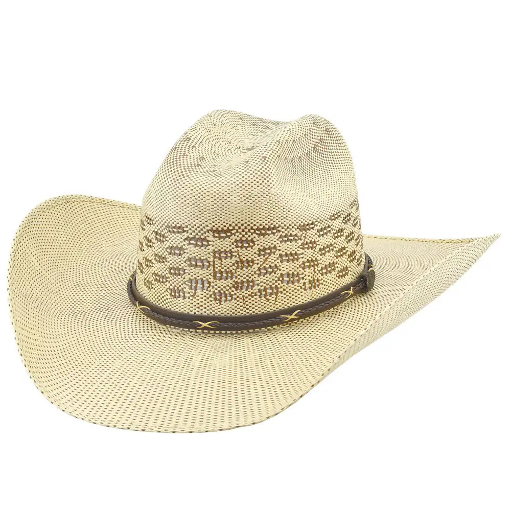 Vintage-inspired straw cowboy hats for men with wide brims and decorative bands -Justin Salt Creek - Straw Cowboy Hat