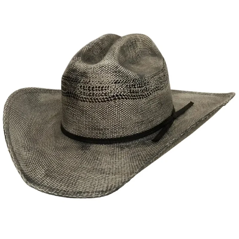 Vintage-style straw hat for men with classic design and retro influence -American Hat Grey Moonwalk Straw Hat