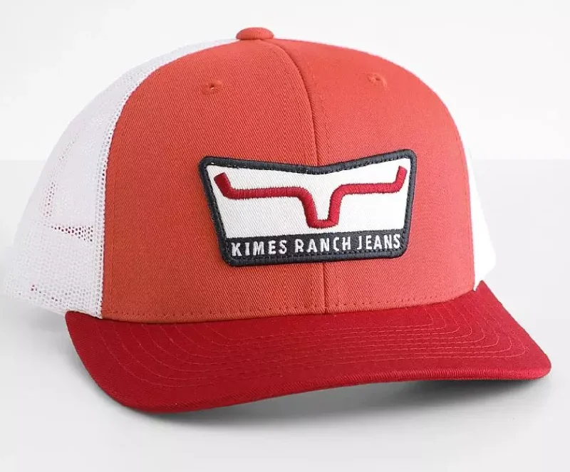 Large-brim cowboy hats for women with high-quality materials for practical use -Kimes Ranch Extra Crunchy Coral Cap