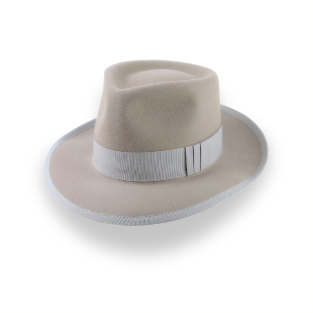 Custom fedora hats for women with colorful leather straps and personalized features -Classic Fedora Hat for Men with 1920s Style | The Pandamator