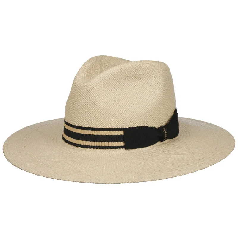 Lightweight straw cap for men with a practical and comfortable design for warm weather -Andrea Panama Hat by Borsalino