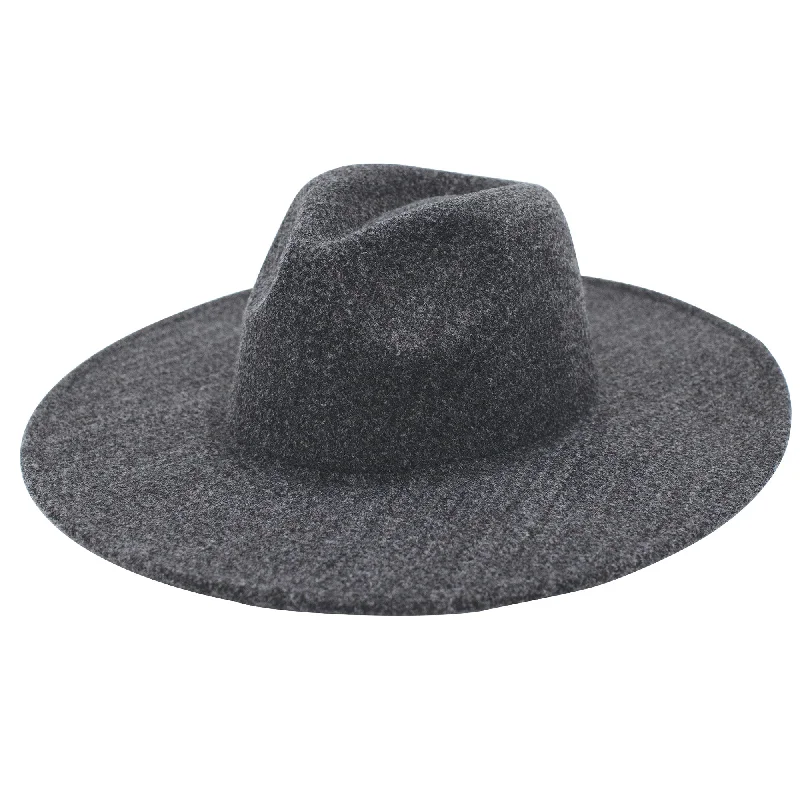 Fashionable fedora hats for men with contrasting colored bands for eye-catching detail -Women's Faux Felt Wide Brim Fedora