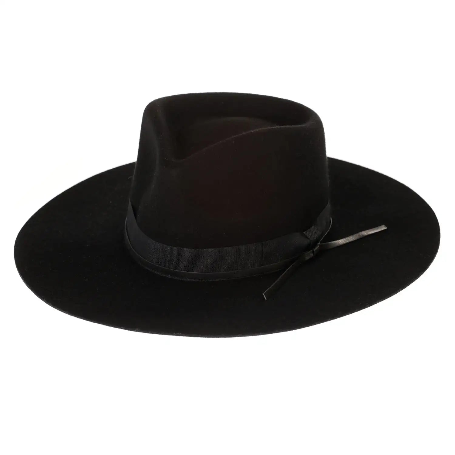 Unique cowboy hats for women with colorful fabric bands and patterned accents -Peter Grimm Byron Bay - Wide Brim Wool Felt Fedora Hat