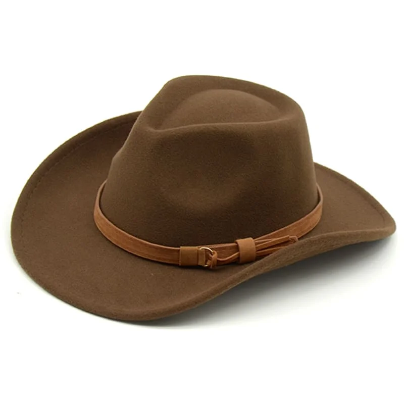 Elegant cowboy hats for women with silk ribbons for a sophisticated touch -Lincoln Classic Felt Cowboy Hat