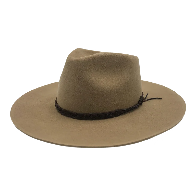 Durable wool felt hat for outdoor durability -Le Souk - Camel