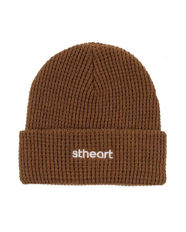 Classic cap with simple logo embroidery -Classic Logo Beanie | Copper