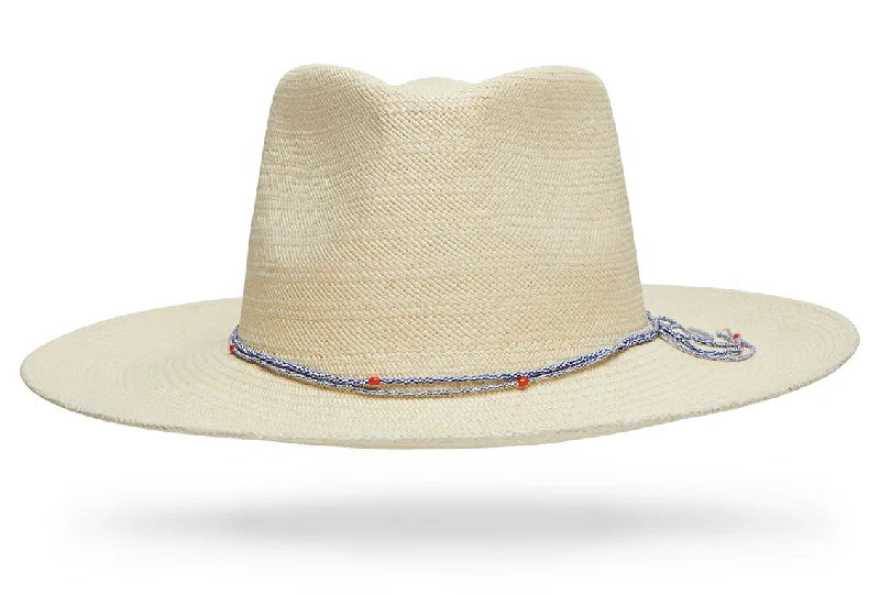 Comfortable straw visor hat for women with adjustable strap and sporty look -Emelec