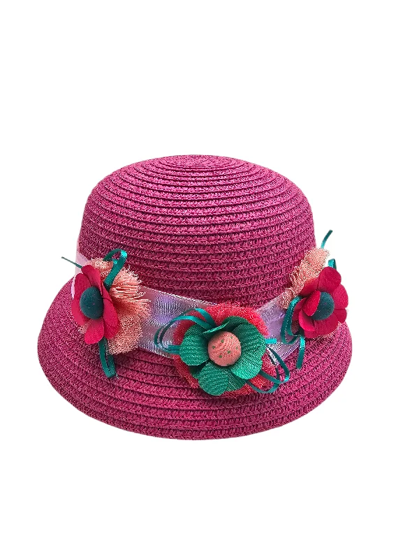 Breathable felt hat for all-season versatility -Kids Bucket Cap Hat (Pink Sugar)