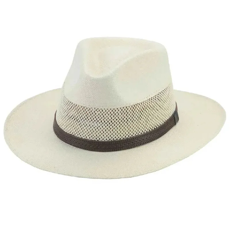 Traditional cowboy hats for men with a timeless shape and natural color -Bullhide Compton- Linen Straw Cowboy Hat