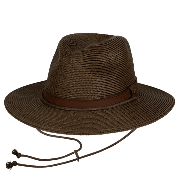 Fedora hats for women with oversized, wide brims for a bold and dramatic style -Kooringal Mens Safari Hamilton - Chocolate