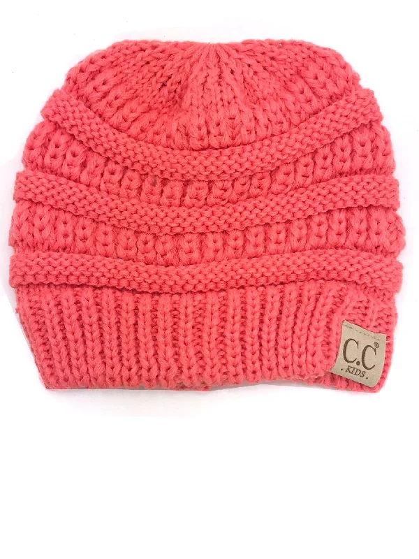 Lightweight sports cap with UV protection -YJ-847 Coral Kid Beanie