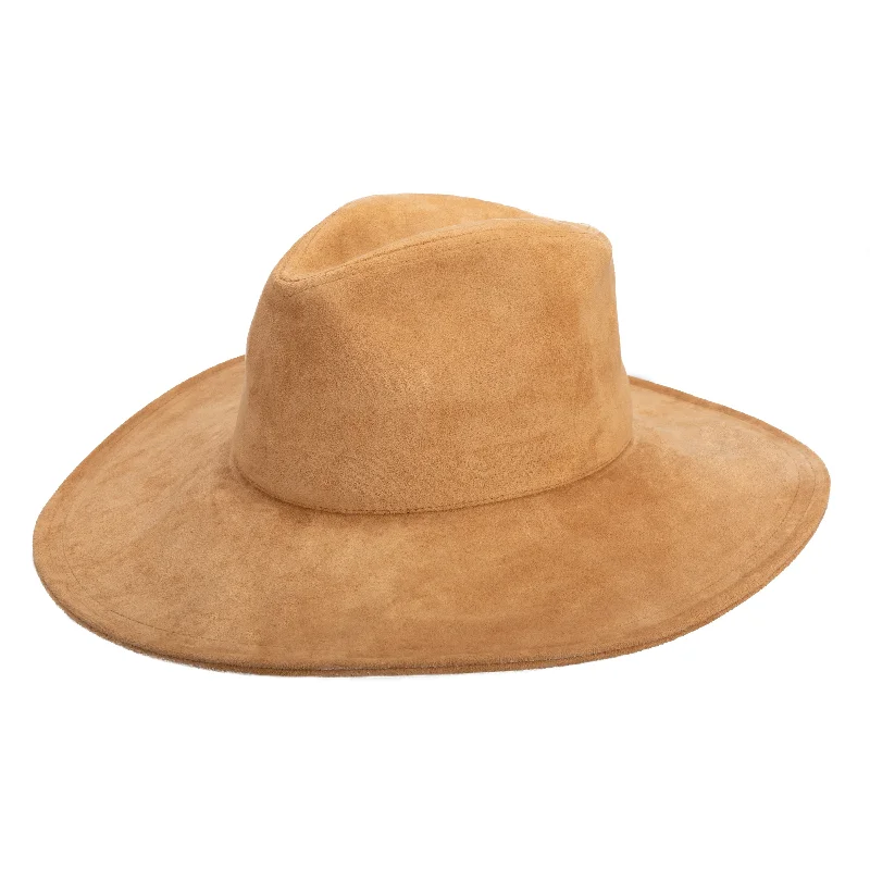 Comfortable felt fedora hats for women with plush linings for ultimate comfort -Pioneer - Cut & Sew Faux Suede Fedora