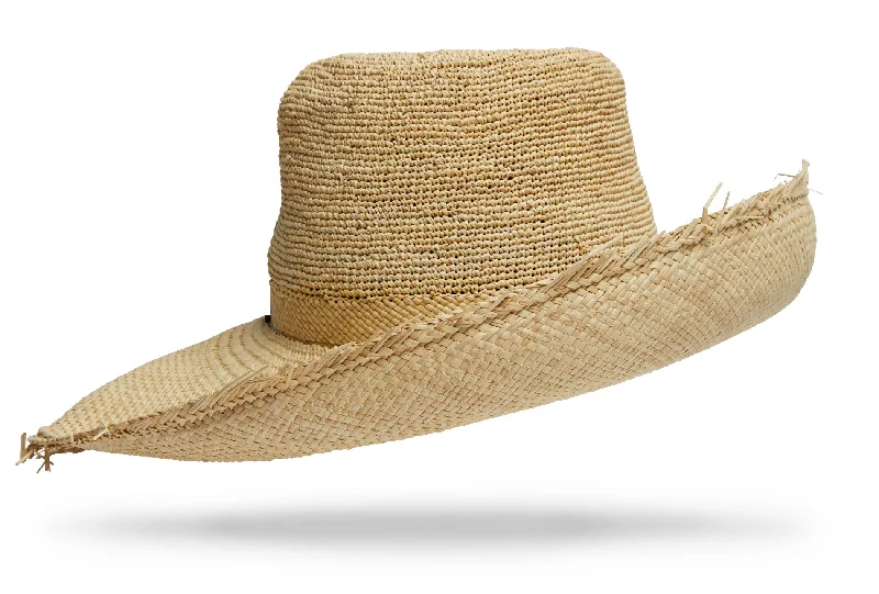 Simple straw hat for men with casual fit for beach and outdoor activities -Bacall