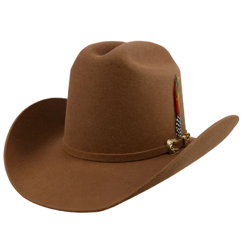 Cowboy hats with unique embroidered designs for men with creative, artistic styles -Texana El Viejon Style Nuez