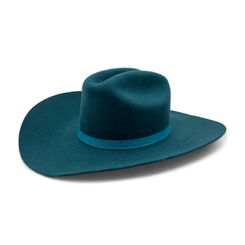 Vintage wool felt hat for nostalgic style -Funway - Turquoise