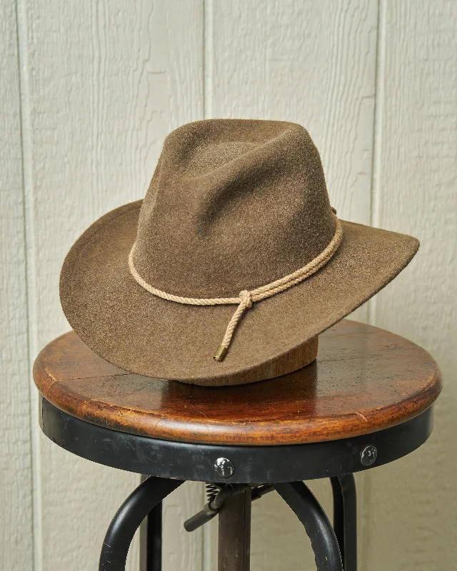 Rugged felt hat with weather-resistant finish -Beaufort Wool Felt Hat in Loden Mix