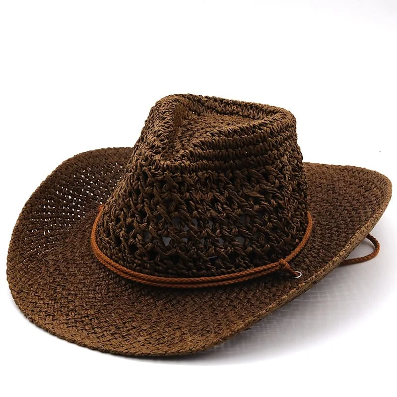 Adjustable cowboy hats for women with tie-up bands for customizable fit -Cassidy Straw Cowboy Hat