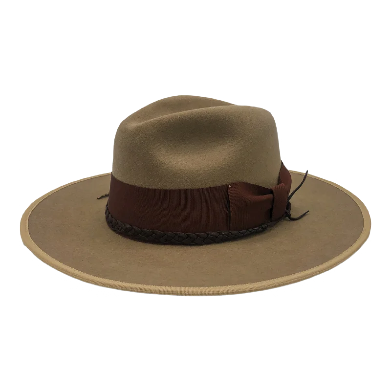 Handmade felt hat with unique artistic flair -The Direction of Sand