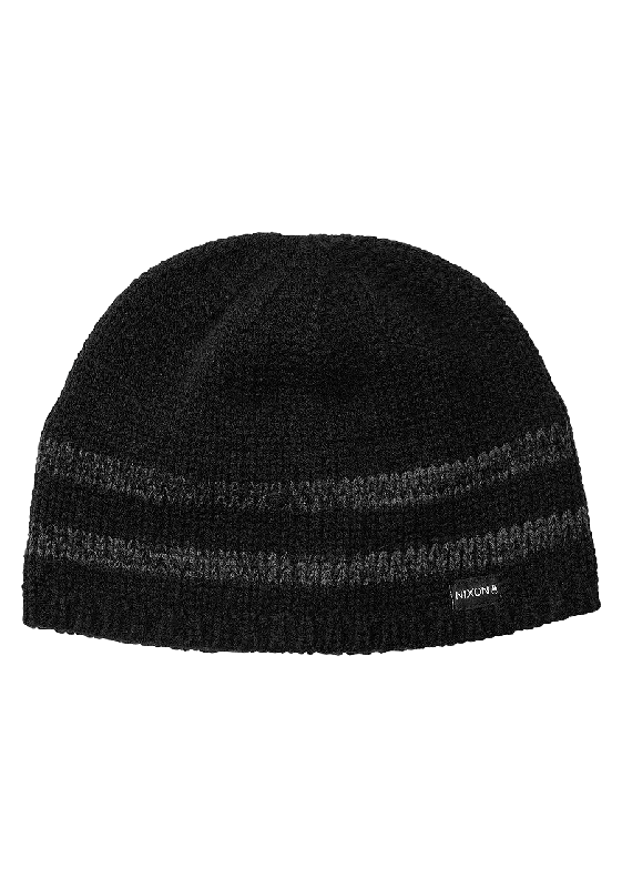 Wool trucker cap for warm stylish wear -Cyrus Beanie - Black