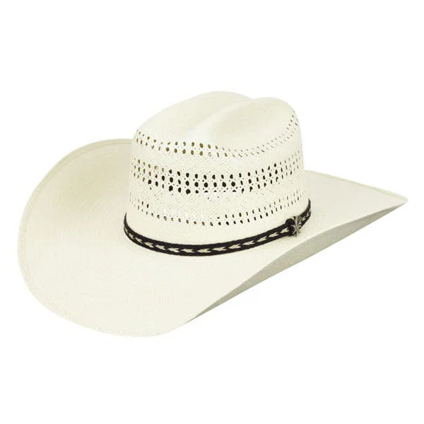 Lightweight straw sun hat for men with breathable design for hot weather -7X Lawman Vented Straw Hat