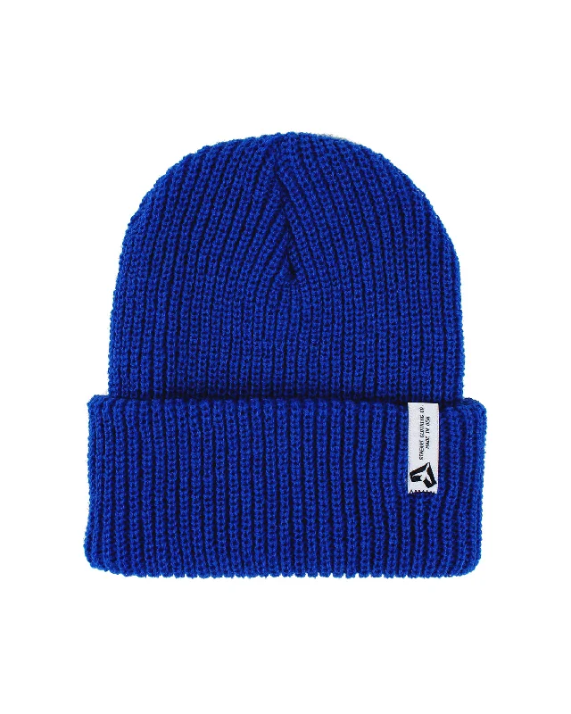 Premium snapback cap with embroidered artwork -Brighton Beanie | Royal Blue