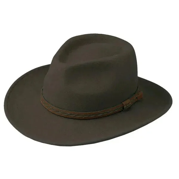 Unique cowboy hats for women with bold patterns and creative detailing -Outback High Country - Crushable Soft Wool Felt Outdoorsman Hat