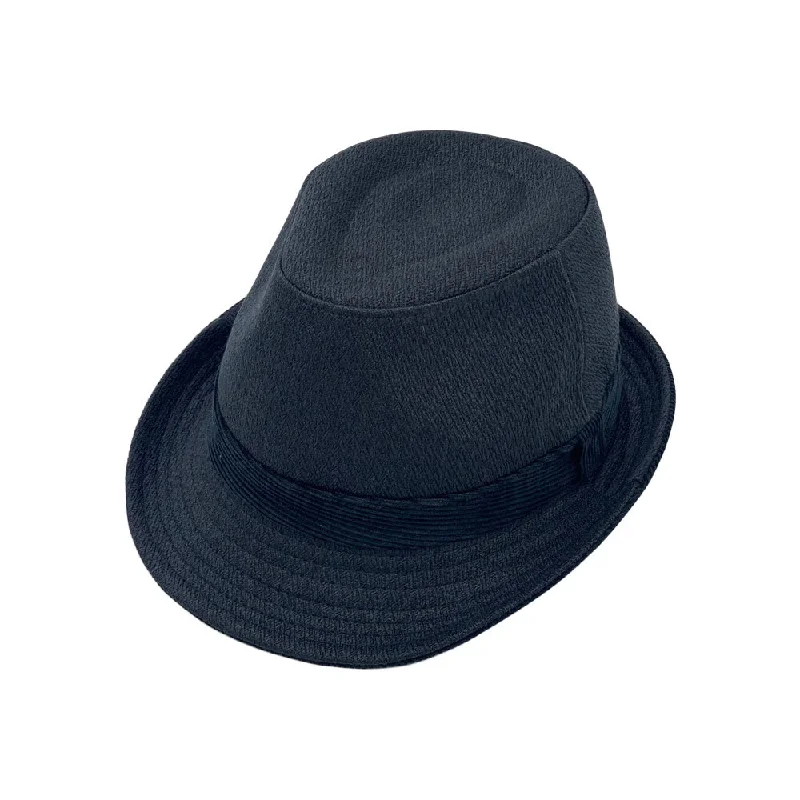 Designer fedora hats for men with detailed stitching and stylish finishes -Cotton Twill Fedora Hat Classic Trilby Short Brim Panama Manhattan for Men Women LD61568