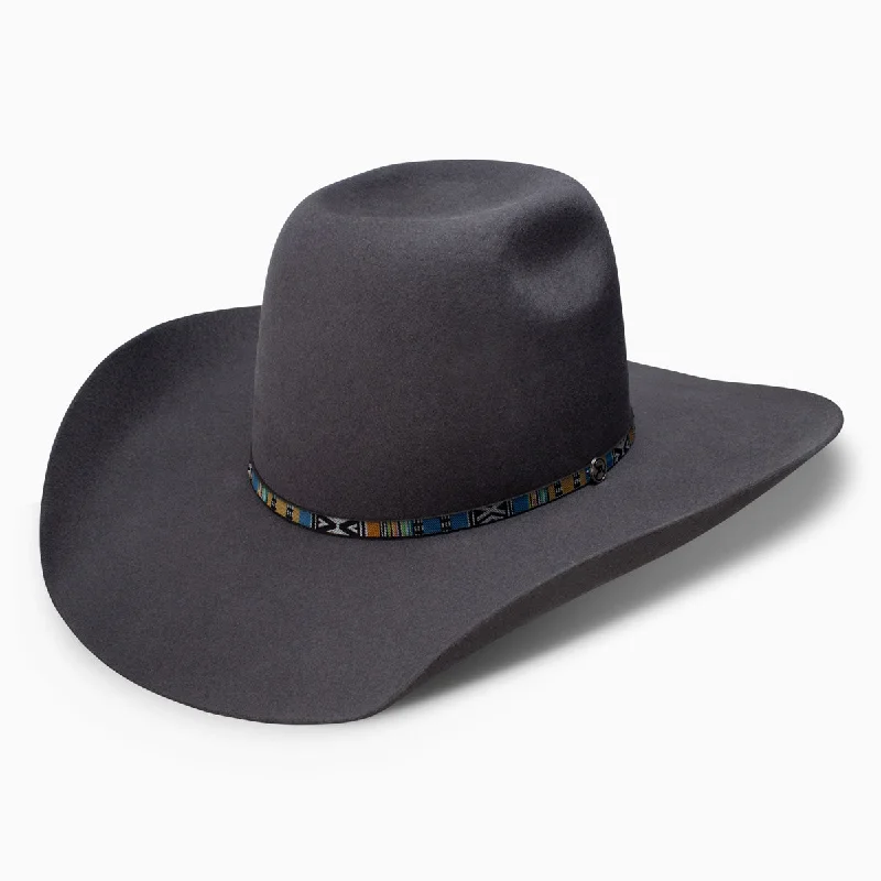 Luxury felt hat for sophisticated wardrobe additions -4X Silver Smoke - Hooey Cowboy Hat